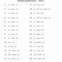 Expanding Binomials Worksheet With Answers