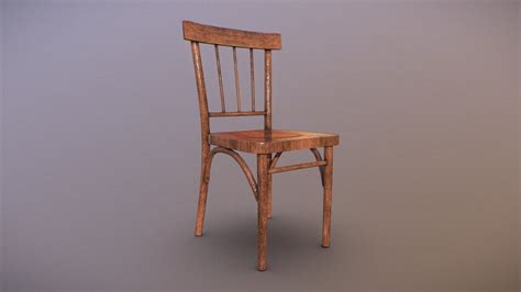 Старый стул 3д модель фото