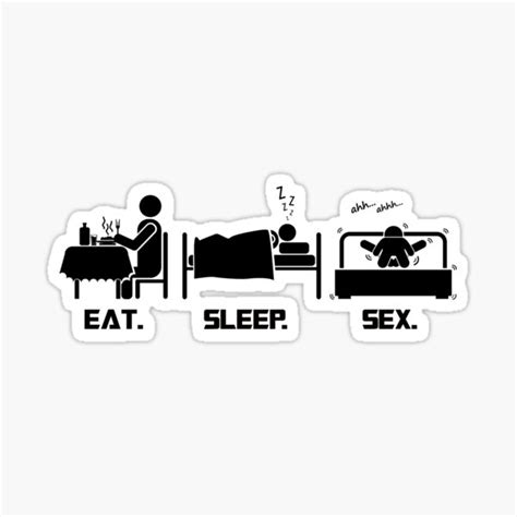 Eat Sleep Sex T Shirt Sticker By Crodesign Redbubble