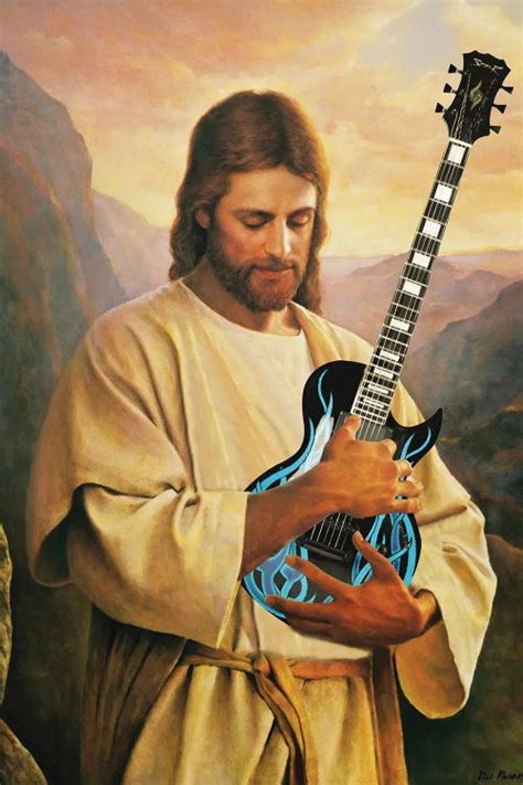 Jesus Playing Guitar Canvas Artwork By Bekir Ceylan Icanvas