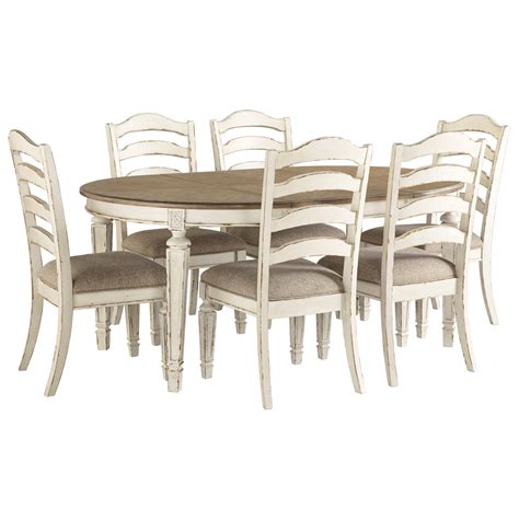 Signature Design By Ashley Realyn 7 Piece Round Table And Chair Set