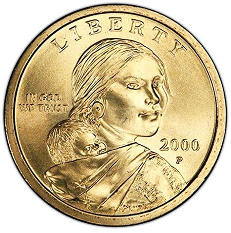 Roll Of 20 Sacagawea Native American 1 Dollar Coins In Tube 2000 P