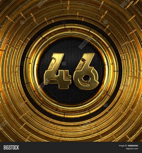 Gold Number 46 Number Image And Photo Free Trial Bigstock