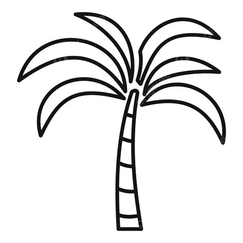 Palm Tree Icon Outline Vector Palm Tree Drawing Tree Drawing Palm