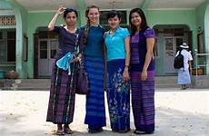 traditional dress myanmar burmese women costume wear people clothing clothes longyi shoes national shirts vests jackets basically often mix items