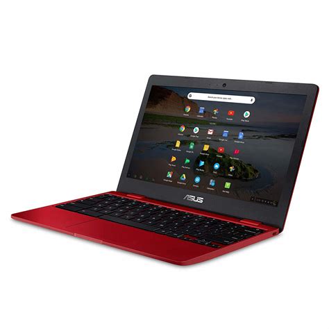 Asus Chromebook Laptop In Red 12 Intel Celeron 32gb Flash Storage