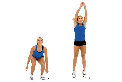 Squat Jump With Stabilization Bodyweight Workout