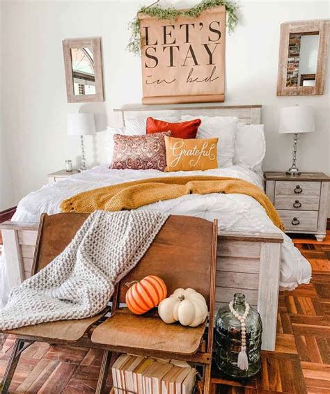 19 Amazing Bedroom Ideas With Cozy Farmhouse Fall Decor
