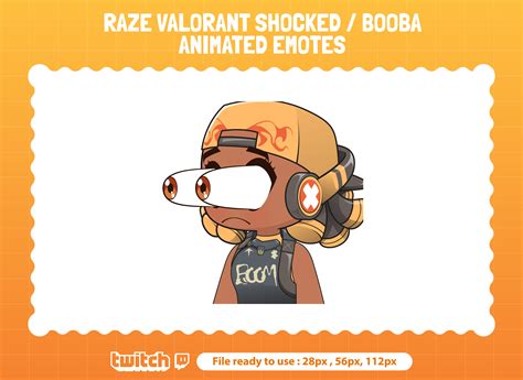 Raze Valorant Shocked Animated Emotes For Twitch Raze Booba Etsy