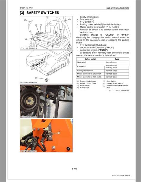 Kubota Z122r Au Zero Turn Mower Workshop Repair Manual