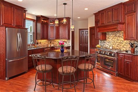 Modern Cherry Wood Kitchen Cabinets