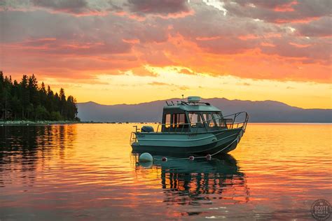 Fishing Boat On Lake Tahoe 6 Scott Shots Photography Truckee Lake