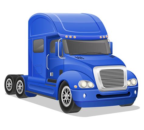 Big Blue Truck Vector Illustration 514179 Vector Art At Vecteezy