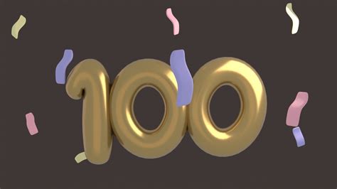 100 Number 3d Model Animated Cgtrader