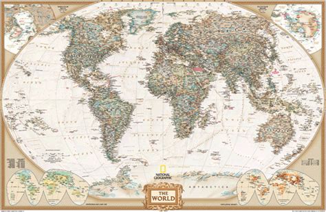Political Wall Map Of The World Finely Detailed Laminated Kulturaupice