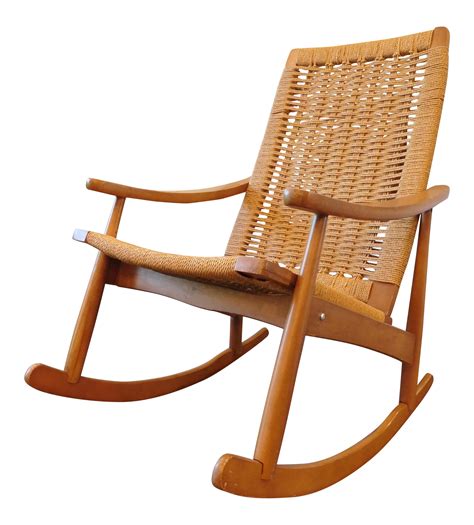 Great savings & free delivery / collection on many items. Vintage Yugoslavian Hans Wegner Style Wicker Rocking Chair ...