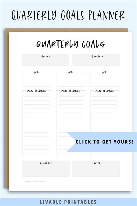 Weekly Goal Planner Printable Pdf Etsy In 2021 Goal Free Printable