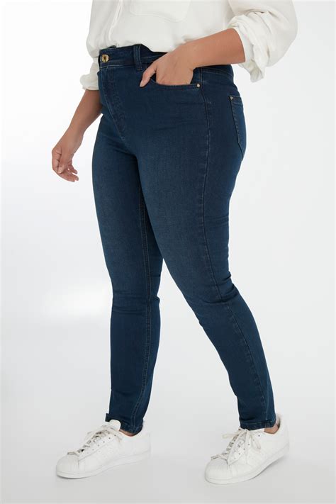 dames skinny leg high waist jeans cherry bij ms mode®