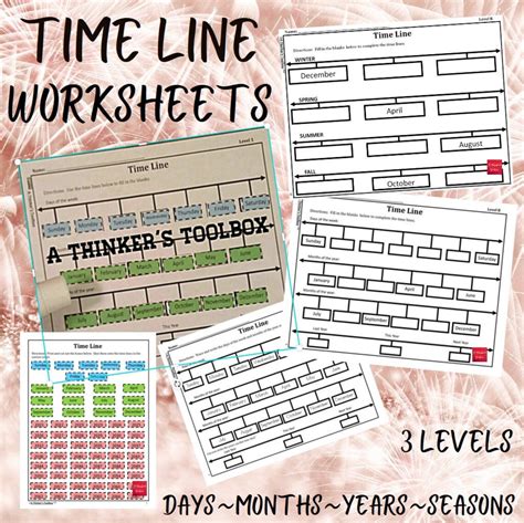 Math Timeline Worksheets Etsy