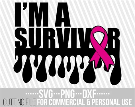 i m a survivor svg breast cancerpink ribbon svg cancer etsy