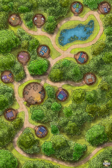 Trinpari 18 Forest Village Or Campsite Misjay Maps Fantasy City