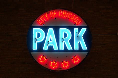 City Of Chicago Paid Parking Neon Sign Chicago Park Chicago Neon Signs