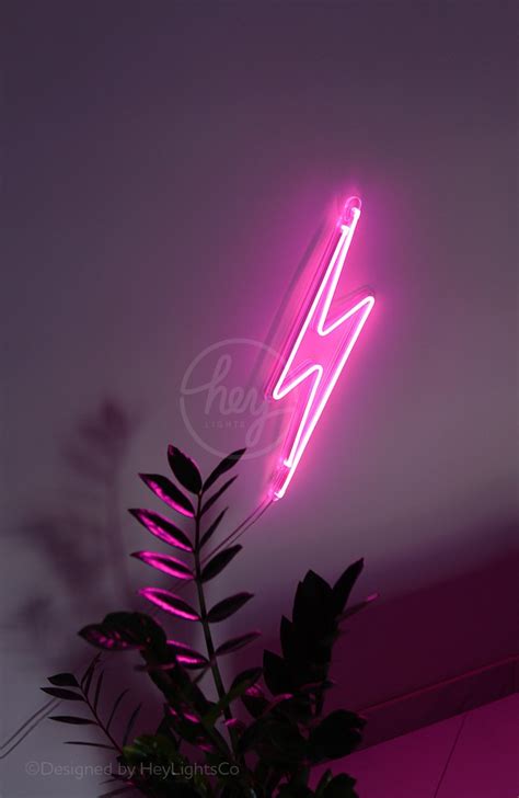 Lightning Bolt Led Neon Sign Etsy
