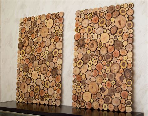 Two Slices Wall Panels Slices Wood Wall Art Rustic Wall Etsy Canada