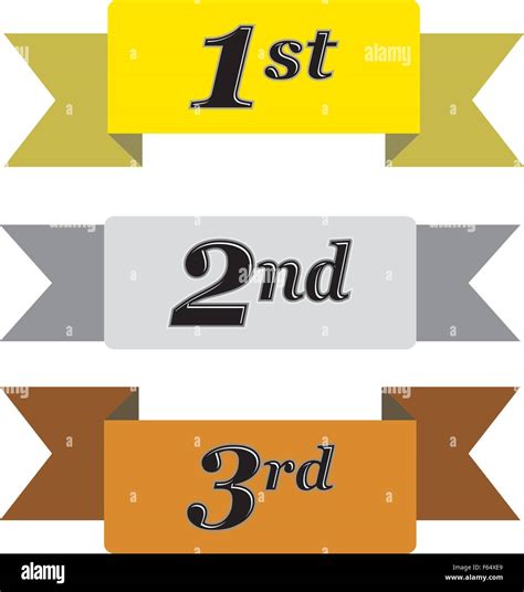 1st 2nd 3rd Stock Vector Images Alamy