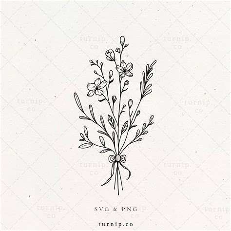 Floral Bouquet Svg Bundle Flowers Svg Png Floral Svg Flowers Svg Cut