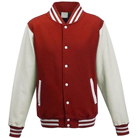 Red And White Varsity Jacket Unisex Red And White Letterman Jacket