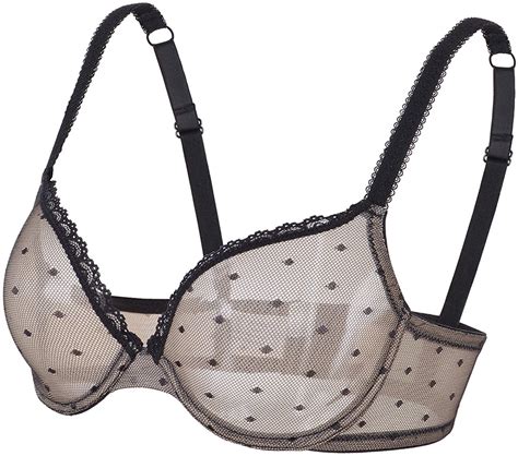 Women S Sheer Unlined See Through Sexy Plunge Demi Bra Lace Balconette