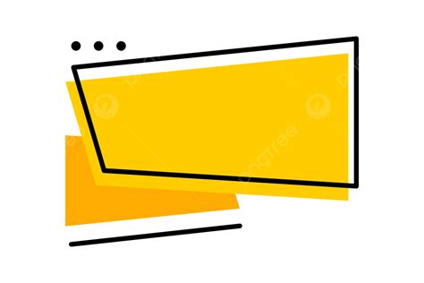 Yellow Box Clipart Hd Png Flat Design Black And Yellow Text Box Banner