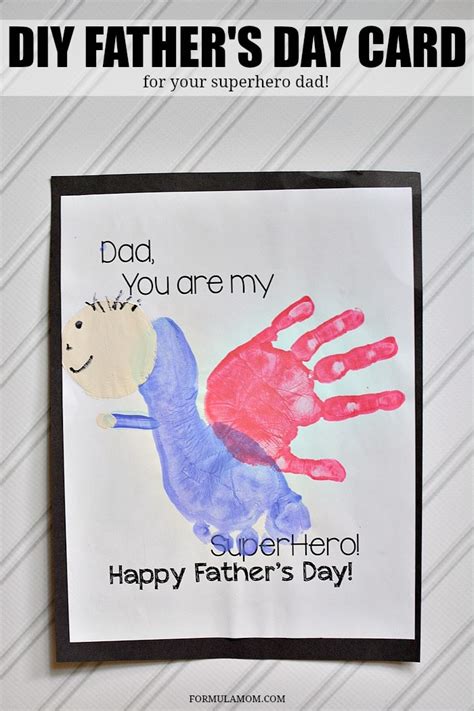 Make Your Own Handprint Fathers Day Card With Printable