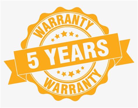 Warranty 5 Year Warranty Png Free Transparent Png Download Pngkey
