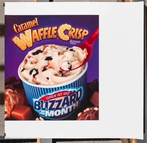 Dairy Queen Promotional Poster For Backlit Menu Sign Caramel Waffle