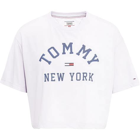 Tommy Hilfiger New York Logo Cropped Purple Dressinn