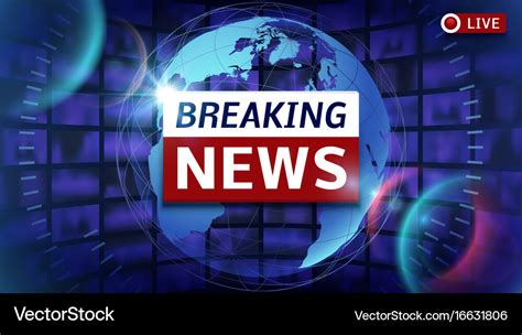 Breaking News Broadcast Futuristic Royalty Free Vector Image