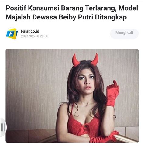 Positif Konsumsi Barang Terlarang Model Majalah Dewasa Beiby Putri Ditangkap Kaskus