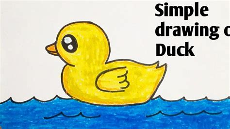 How To Draw A Duck Simple Way To Draw A Duck For Kids Ak Arts Youtube