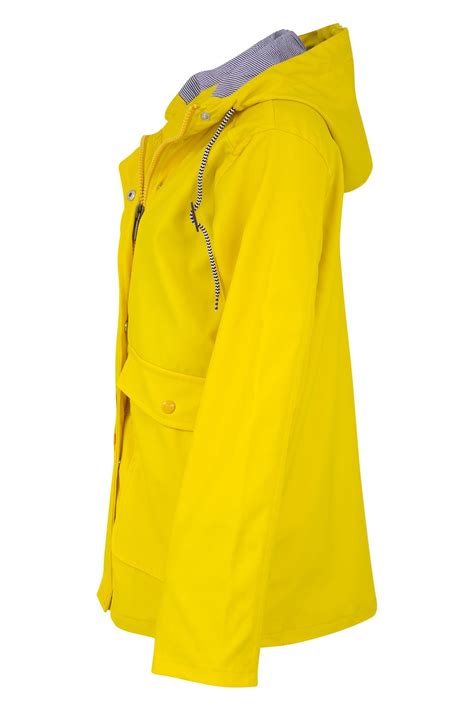 Womens Ladies Yellow Festival Water Proof Rain Outdoor Mac Raincoat