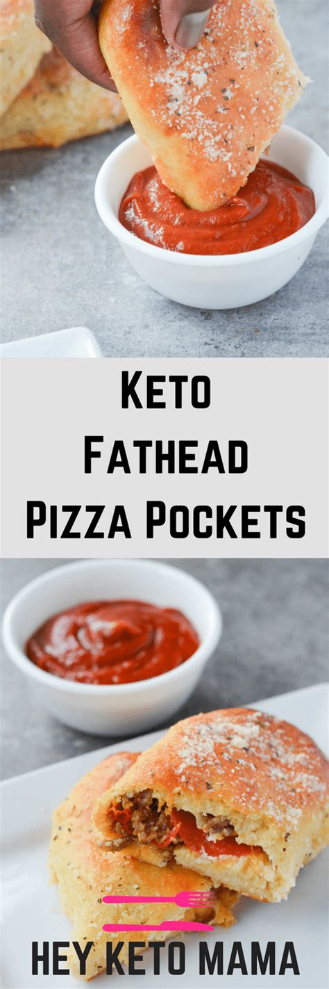 The crust is made with almond flour, and way this keto pizza recipe is about as easy as making homemade pizza gets! Keto Fathead Pizza Pockets - Hey Keto Mama