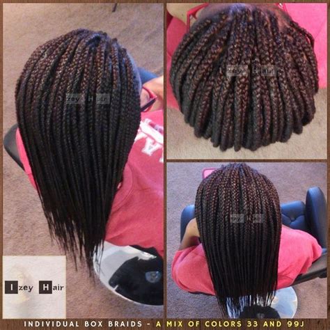 See your favorite thin hair women and hair cuts girls discounted & on sale. Individual Box Braids - A Mix of Color 33 and Color 99J ...