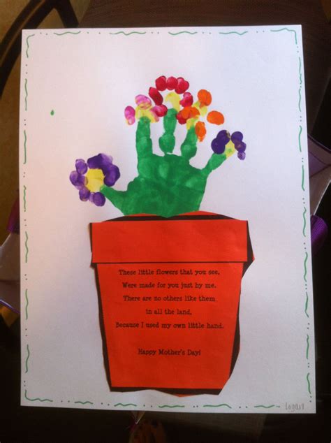 Mothers Day Handprint Flowers