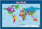 Amazon.com : World Map for Kids - World Wall/Desk Map (18" x 26 ...