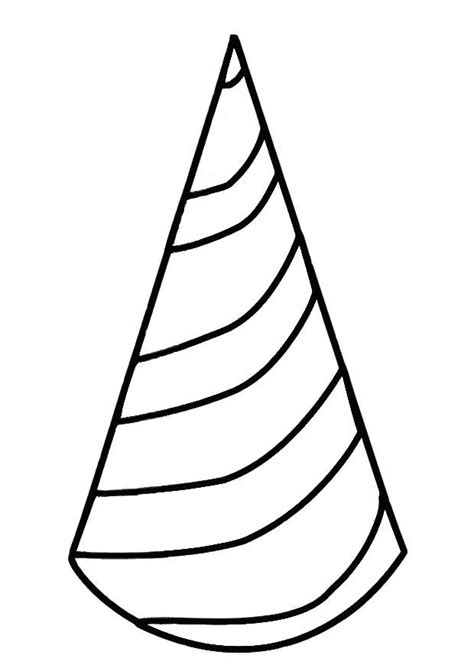 Dibujo para colorear gorro de cumpleaños - Img 19411