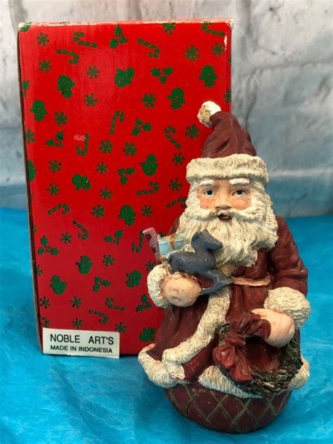 Christmas porch rustic christmas vintage christmas christmas holidays christmas ornaments vintage winter vintage. Vintage Noble Arts Santa Claus Collectible Figurine ...