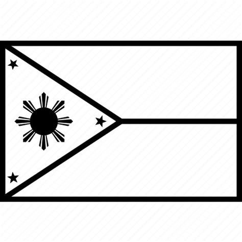 Philippine Flag Clipart Black And White