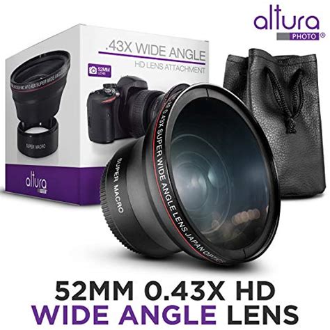 52MM 0 43x Altura Photo Professional HD Wide Angle Lens W Macro