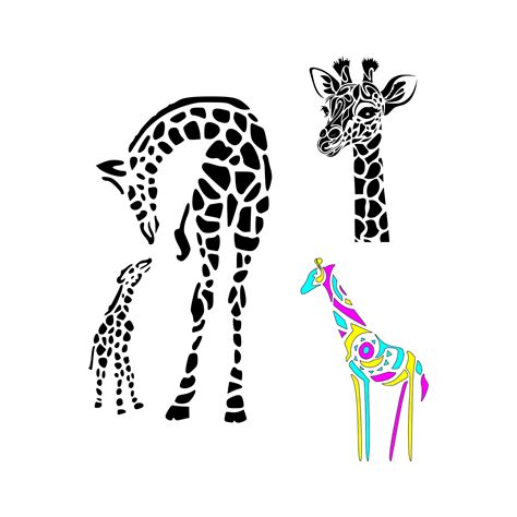 Giraffe Svg Mom And Baby Giraffe Svg Giraffe Print Svg Giraffe Etsy